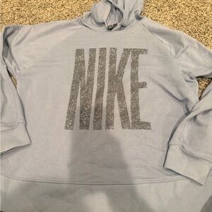 Nike Women’s Sky Blue Hoodie with Gray Logo